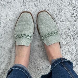Dolce Vita Pela Flats in Mint Raffia Loafers